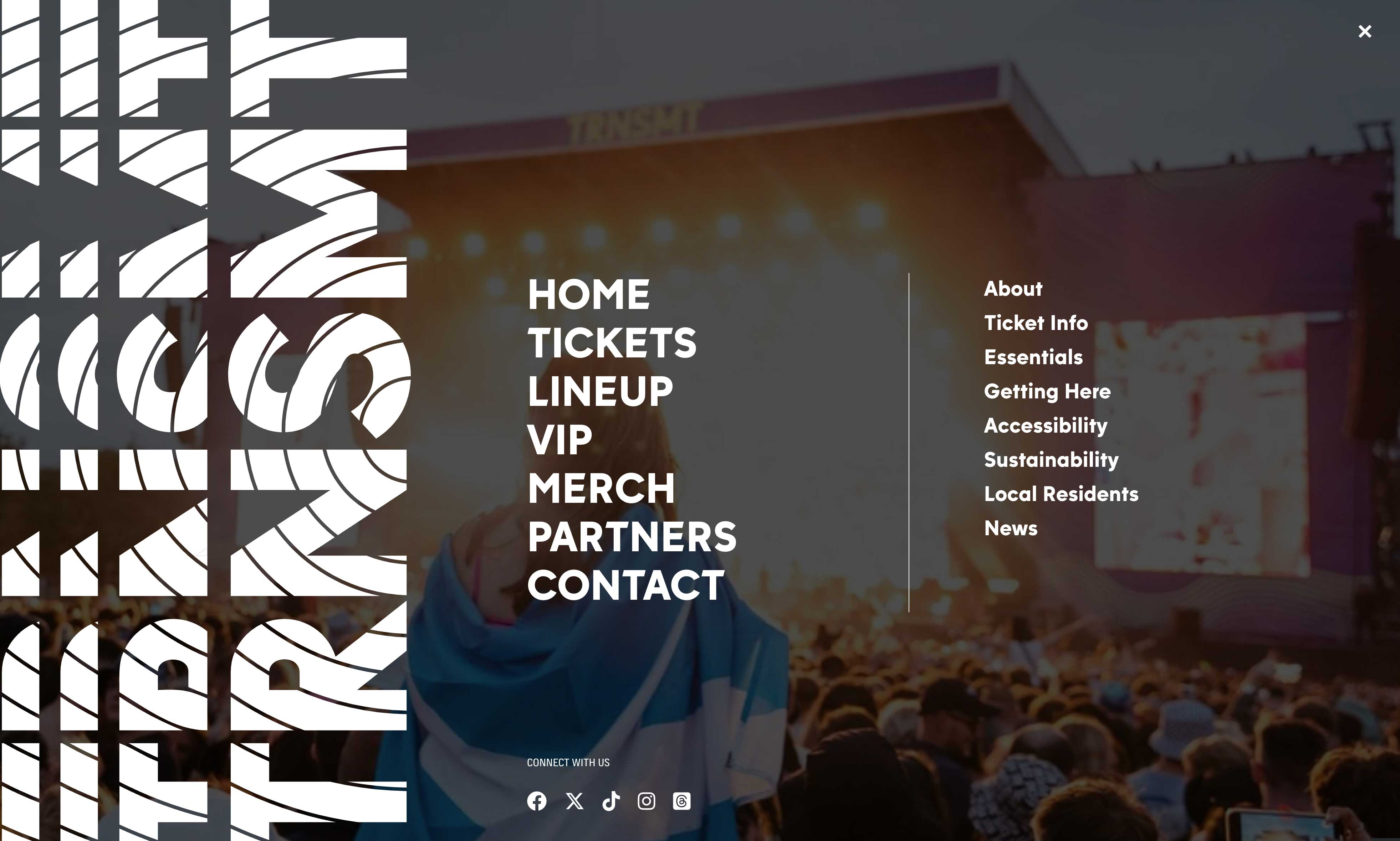 TRNSMT menu